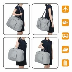 16" Foldable Duffle Bag 20L For Travel Gym Sports Packable Lightweight Luggage Duffel Water-resistant By WANDF (Light Grey 16", 16 Inches (20 Liter)) 12 16" Foldable Duffle Bag 20L For Travel Gym Sports Packable Lightweight Luggage Duffel Water-resistant By WANDF (Light Grey 16", 16 Inches (20 Liter)) -TRAVELPRO Sales 71AdFrCb7rL