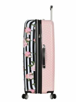 Betsey Johnson 30 Inch Checked Luggage Collection - Expandable Scratch Resistant (ABS + PC) Hardside Suitcase - Designer Lightweight Bag With 8-Rolling Spinner Wheels (Stripe Roses) 13 Betsey Johnson 30 Inch Checked Luggage Collection - Expandable Scratch Resistant (ABS + PC) Hardside Suitcase - Designer Lightweight Bag With 8-Rolling Spinner Wheels (Stripe Roses) -TRAVELPRO Sales 71Mb4pq0XoL