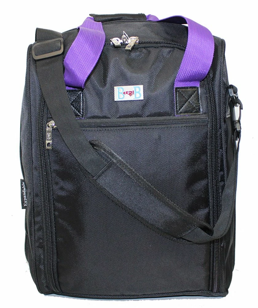 BoardingBlue Personal Item Under Seat For The Airlines Of American, Frontier, Spirit, Black/Purple 3 BoardingBlue Personal Item Under Seat For The Airlines Of American, Frontier, Spirit, Black/Purple