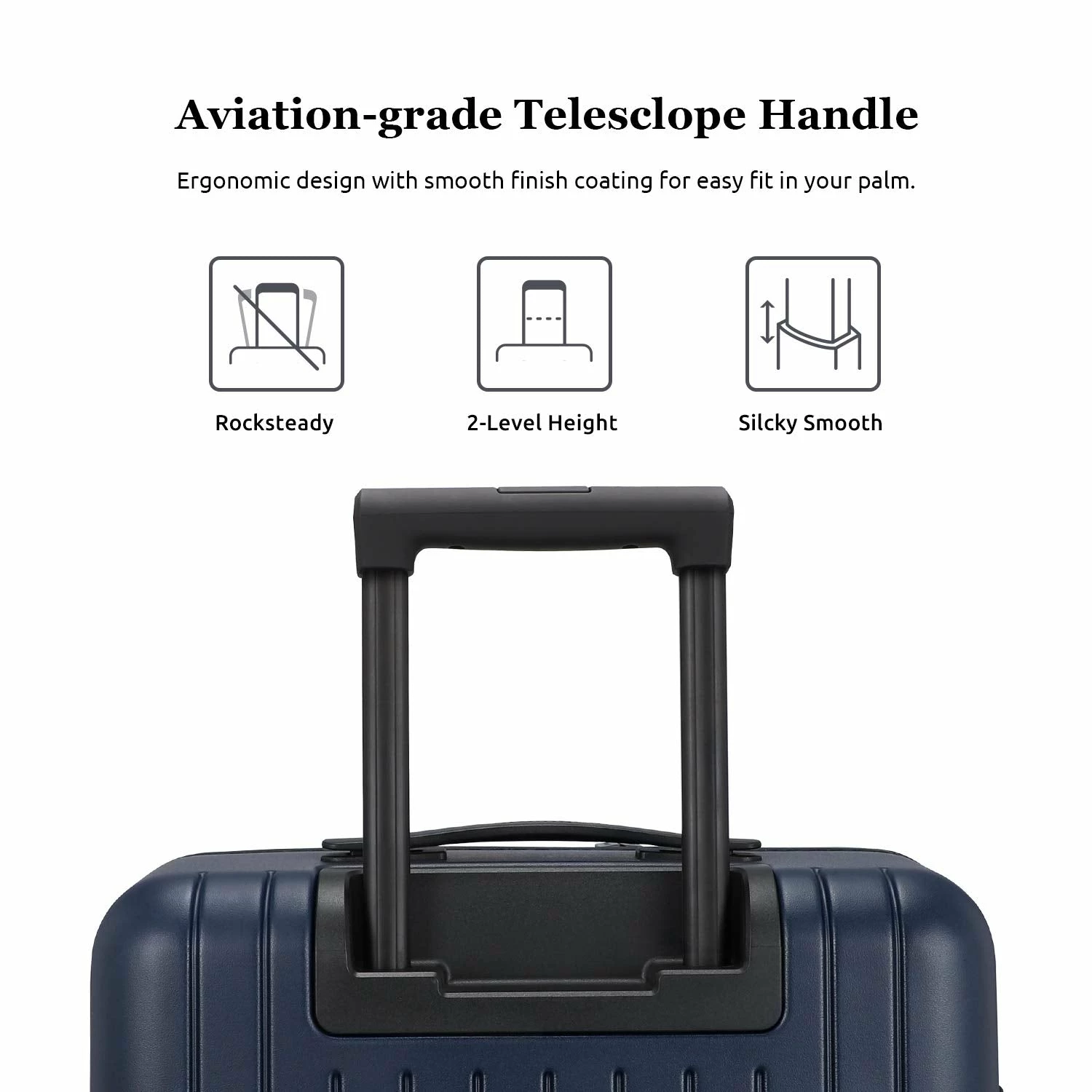 GoPenguin Hardside Luggage With Spinner Wheels, Medium 26 Inch Rolling Checked Suitcase PC Lightweight Blue 7 GoPenguin Hardside Luggage With Spinner Wheels, Medium 26 Inch Rolling Checked Suitcase PC Lightweight Blue - Image 5