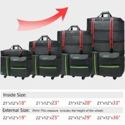 Extra Large Expandable Lightweight Luggage Rolling Duffel Bag (XXL) With Wheels Travelling Foldable Suitcase -TRAVELPRO Sales 71dVbSXgsJL