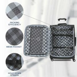 Travelpro Maxlite 5 Lightweight Checked Medium 25" Expandable Softside Luggage Black, 25-inch -TRAVELPRO Sales 81CQZPieoxL