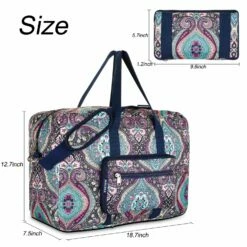 Travel Foldable Waterproof Duffel Bag - Lightweight Carry Storage Luggage Tote Duffel Bag. (Green Floral) -TRAVELPRO Sales 81UVrsHxfhL