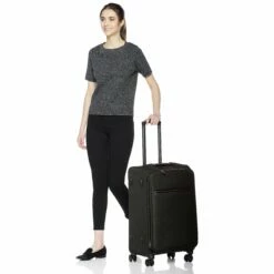 AmazonBasics Belltown Softside Rolling Spinner Suitcase Luggage - 25 Inch, Heather Black -TRAVELPRO Sales 81WYs1Ee5oL