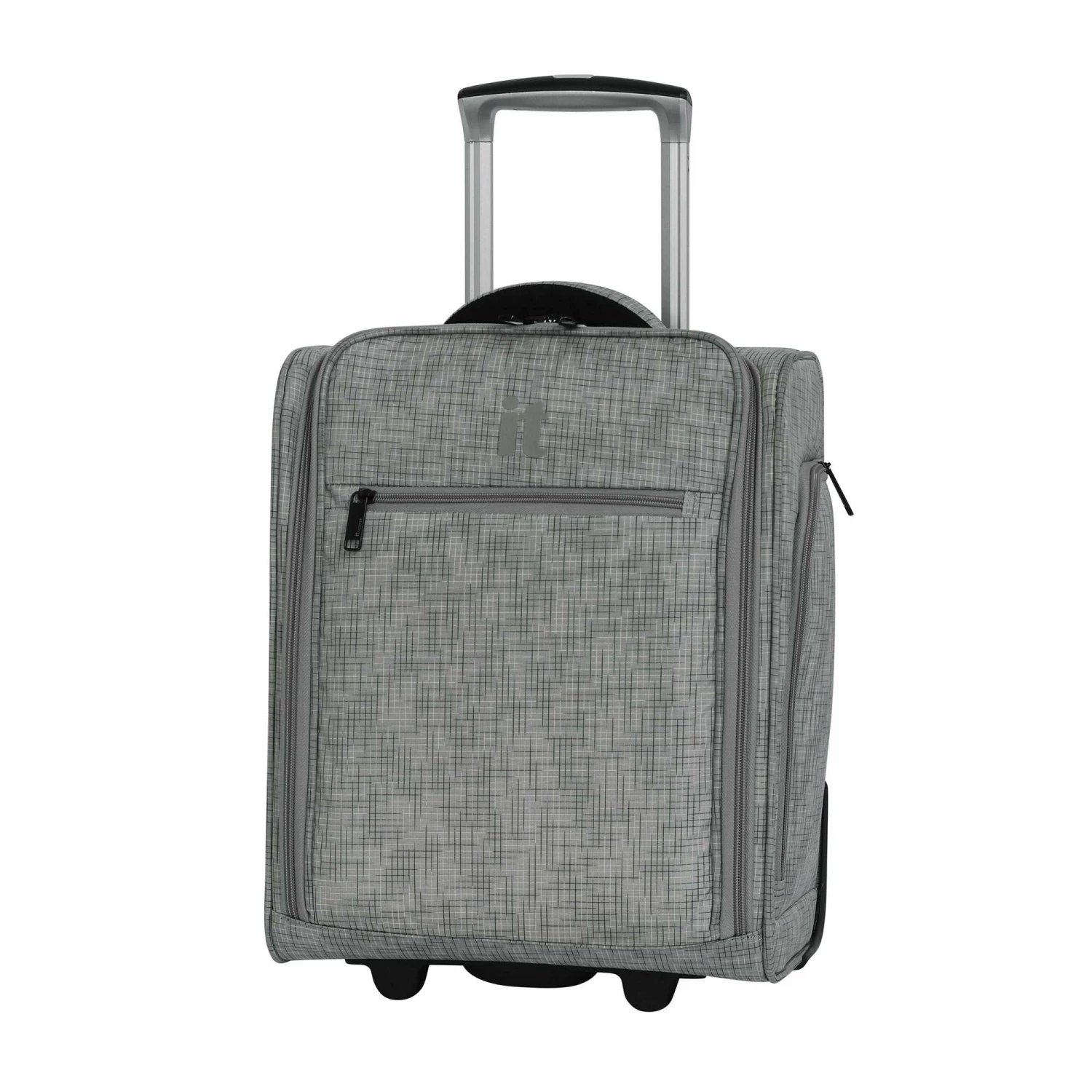 It Luggage 17.1" Stitched Squares 2 Wheel Underseat Tote, Flint Grey 3 It Luggage 17.1" Stitched Squares 2 Wheel Underseat Tote, Flint Grey