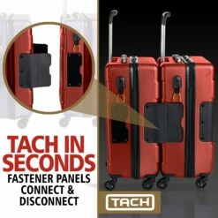 TACH TUFF 3-Piece Hardcase Connectable Luggage & Carryon Travel Bag Set | Rolling Suitcase With Patented Built-In Connecting System | Easily Link & Carry 9 Bags At Once (wine Red) -TRAVELPRO Sales 81mOEotGOeL