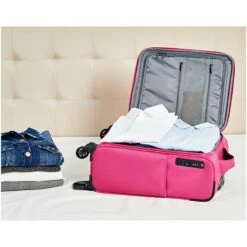 AmazonBasics Lightweight Luggage, Softside Spinner Travel Suitcase With Wheels - 22 Inch, Pink -TRAVELPRO Sales 91oL0mE9GhL