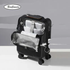 Travel Trolley Bag Rolling Luggage - Rolling Luggage Spinner 20 Inch -TRAVELPRO Sales BeaSumore Front opening USB Rolling Luggage Spinner 20 inch light Suitcase Wheel Cabin Trolley Women s.jpg 640x640 7988506b 74e8 4983 97e4 ce02803121c3