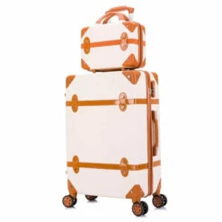 Carrylove Women Spinner Abs Retro Luggage 20"22"24"26" Trolley Bag -TRAVELPRO Sales Carrylove women spinner abs retro luggage 20 22 24 26 trolley bag vintage suitcase set on