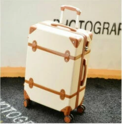 Carrylove Women Spinner Abs Retro Luggage 20"22"24"26" Trolley Bag -TRAVELPRO Sales Carrylove women spinner abs retro luggage 20 22 24 26 trolley bag vintage suitcase set on.jpg 640x640 5d213d4a b4af 4b93 b2c0 0b1274bdd926