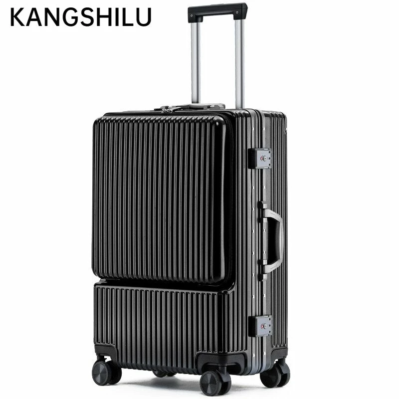 KANGSHILU Aluminum Frame 20 Inches Travel Suitcases Universal Wheel 3 KANGSHILU Aluminum Frame 20 Inches Travel Suitcases Universal Wheel