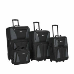 Rockland Luggage Journey 4 Piece Softside Expandable Luggage Set| |