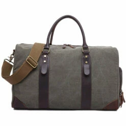 2018 Vintage Waxed Canvas Men Travel Duffel Large Capacity Waterproof Travel Bags Carry On -TRAVELPRO Sales product image 851239598