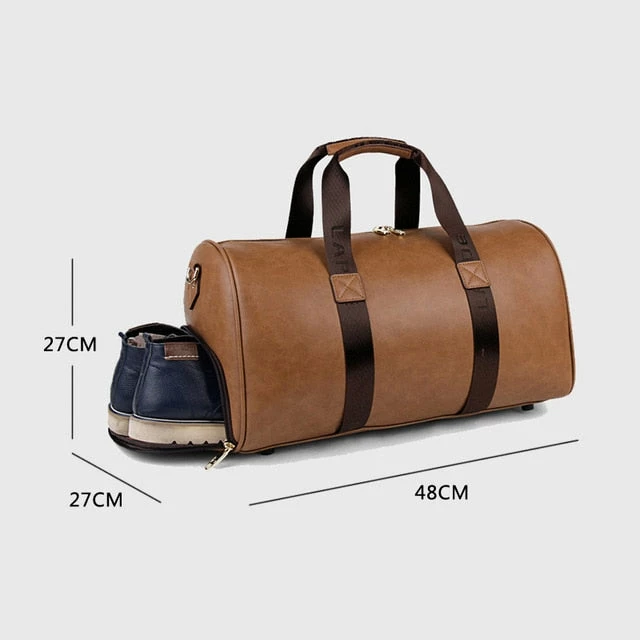 Genuine Leather Men Travel Bag Carry On Luggage Bags Men Leather Travel Duffel Weekend Bag Big Tote 5 Genuine Leather Men Travel Bag Carry On Luggage Bags Men Leather Travel Duffel Weekend Bag Big Tote - Image 3
