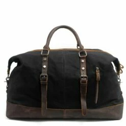 Waterproof Duffel Bag Men Canvas Carry On Weekend Bags Vintage Military Shoulder Handbag Leather 11 Waterproof Duffel Bag Men Canvas Carry On Weekend Bags Vintage Military Shoulder Handbag Leather -TRAVELPRO Sales product image 866425718
