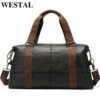 Westal Men Travel Bags Genuine Leather Foldable Carry On Bags Weekend Bag Men Duffel Bag For Hand -TRAVELPRO Sales product image 874108322