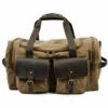 Man Vintage Military Travel Duffel Bag Multi-Pocket Canvas Overnight Bag Leather Weekend Carry On 1 Man Vintage Military Travel Duffel Bag Multi-Pocket Canvas Overnight Bag Leather Weekend Carry On -TRAVELPRO Sales product image 906441090