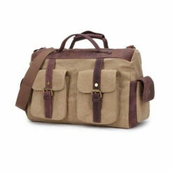 Vintage Canvas Leather Men'S Travel Bags Carry On Luggage Bags Men Duffel Bags Travel Tote Large -TRAVELPRO Sales product image 906442314