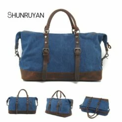 Shunruyan Canvas Cow Leather Men Travel Bags Carry On Luggage Bags Men Duffel Bags Travel Tote 17 Shunruyan Canvas Cow Leather Men Travel Bags Carry On Luggage Bags Men Duffel Bags Travel Tote -TRAVELPRO Sales product image 906444784