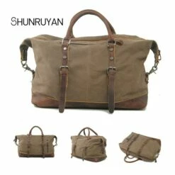 Shunruyan Canvas Cow Leather Men Travel Bags Carry On Luggage Bags Men Duffel Bags Travel Tote 16 Shunruyan Canvas Cow Leather Men Travel Bags Carry On Luggage Bags Men Duffel Bags Travel Tote -TRAVELPRO Sales product image 906444788